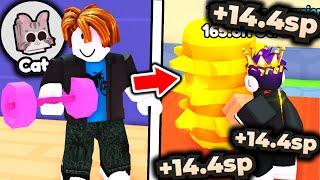 I Went NOOB To PRO With STRONGEST 1.8 TRILLION STAT PET TEAM in Roblox Arm Wrestle Simulator..