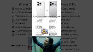 iPhone 17 Pro vs iPhone 16 Pro – Design, Features & Performance Face-Off #ytshorts #shorts #iphone