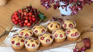 Strawberry cupcake/ 12 school cupcake make at home