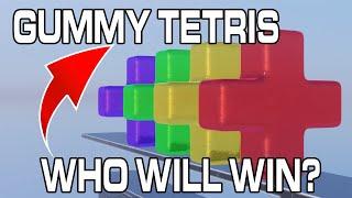 Gummy Tetris Race - Who will win?