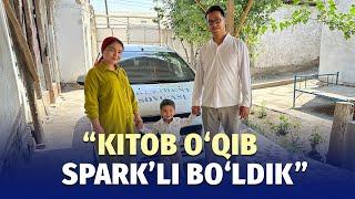 «Barcha erishganlarimiz kitob ortidan» – kitob o‘qib Spark yutgan yosh oila