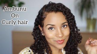 Ambunu shampoo on curly hair