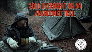 Winter Solo Overnight On An Abandoned Trail - Testing New Survival / Bugout Gear! MRE Review & More