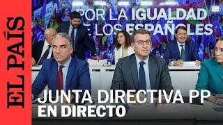 DIRECTO | Feijóo preside la Junta Directiva Nacional del Partido Popular | EL PAÍS