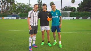 PLAYING GOALKEEPER VS. DI MARIA & DEL PIERO | FREE-KICK CONTEST