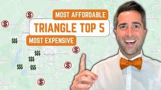 MOST AFFORDABLE and MOST EXPENSIVE Cities in the Triangle (Raleigh-Durham, NC)