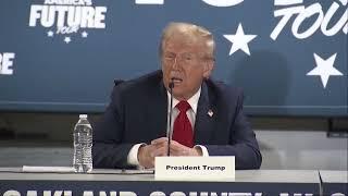 Trump says he will use tariffs to protect American jobs at Michigan roundtable