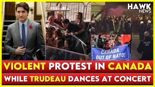 Outrage as Trudeau Enjoys Concert Amid Violent Protests in Canada