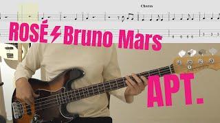 Your BASS practice is getting more fun│ROSÉ & Bruno Mars - APT.│BASS TAB