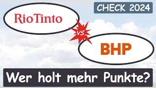 Rio Tinto vs. BHP Aktienanalyse: Wer holt mehr Punkte? Kurz-Check 2024 (+günstig bewertet?)