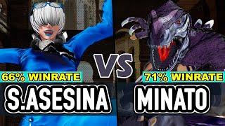 KOF XV ▰ SHERMIE ASESINA (Shermie/Athena/Leona) vs MINATO (Dinosaur/Darli/Rock)