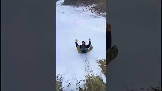 He slipped and see what happened  #snow #shortsvideo #viralvideo #camping #beat #music #respect