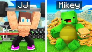 Strong JJ vs Weak Mikey Fitness Survival Battle Challenge - Maizen Minecraft Animation