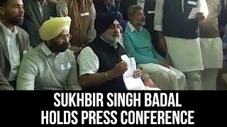 President Of Shiromani Akali Dal, Sukhbir Singh Badal Holds Press Conference