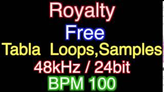 Royalty Free Tabla Loops, Samples 48kHz / 24bit BPM 100 # 7