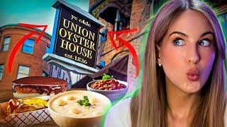 Irish Girl Tries BOSTON Comfort Foods in Americas OLDEST Restaurant