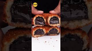 Chocolate Fried Donut  #asmr #shorts #vivscooking