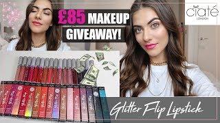 CIATÉ LONDON GLITTER FLIP LIP SWATCHES AND GIVEAWAY!! MATTE TO GLITTER LIPS