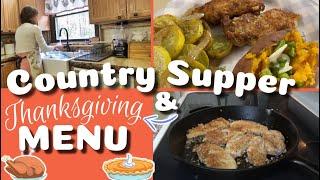 Southern Thanksgiving Menu & Parmesan Crusted Pork Chops for Supper