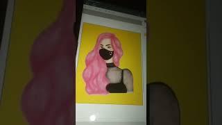  #digitalart#firstdigitalart#drawing#cutegirl#funky#snapchat#pinkhair#maskgirl#prettygirl