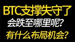 BTC支撑失守了！会跌至哪里？有什么布局机会？2.25 比特币，以太坊，行情分析！交易首选#okx