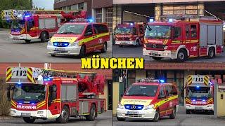 [LÖSCHZUG mit UMWELTDIENST!] - Einsatzfahrten FEUERWEHR MÜNCHEN | Viele Fahrzeuge von 8 Feuerwachen!