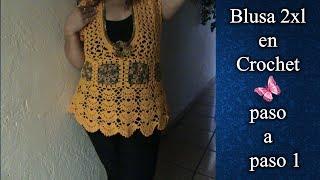 BLUSON 2XL en crochet PASO A PASO (1 DE 4)