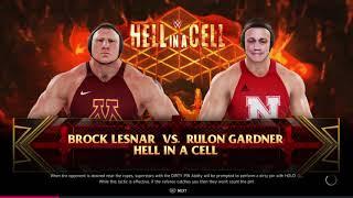 Nebraska Husker Olympic Gold Medalist Rulon Gardner vs Mankind WWE Hell In A Cell