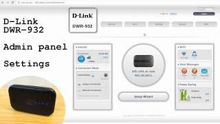 D-Link DWR-932 portable 4G router Wi-Fi • Admin panel login and settings overview