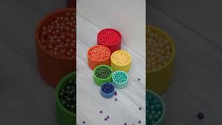 Oddly Satisfying Reverse video Colored Beads and Balls #beads #oddlysatisfying #dominogirl