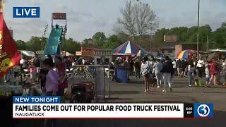 Families come out for popular food truck festival