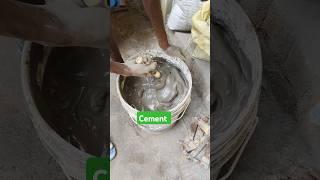 Cement mixing for tile work ️ #shortsfeed #construction #cement #satisfying