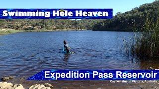 Swimming at Expedition Pass Reservoir near Castlemaine