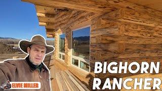 Bighorn Rancher Log Home- Doors/Trim Install, BEAUTIFUL SMOOTH PLANT BASED FINISH, Chinking- Part 6