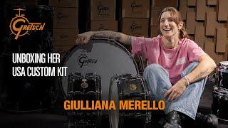 UNBOXING  Giulliana Merello's new Gretsch Drums USA Custom kit