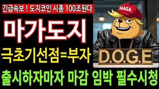 [마가도지 밈코인] 긴급속보 출시하자마자 마감 임박 극초기선점=부자 도지코인 시총 100조된다 필수시청 코미녀