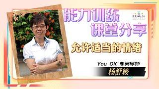 【允许适当的情绪】- 杨舒稜心灵导师 | 【能力训练】课堂分享 第一集