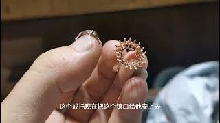 黄金有价玉无价，镶嵌翡翠戒指花费4000多，没钱不敢玩翡翠 #珠宝定制 #珠宝 #手工雕刻 #手工制作