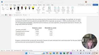 Converting cash basis income to accrual basis income