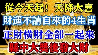 從今天起！天降大喜！財運不請自來的4生肖，正財橫財全部一起來，先中大獎後發大財！#運勢 #風水 #佛教 #生肖 #发财 #横财 【佛之緣】