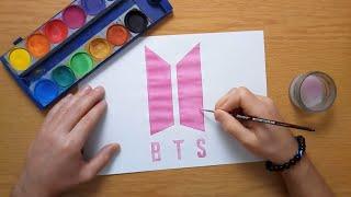 How to draw a BTS logo - BTS 로고를 그리는 방법