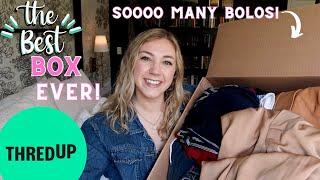 ThredUp 25 Item Rescue Box ~My BEST ThredUp Box EVER!?~ A Box FULL of BOLO Brands!