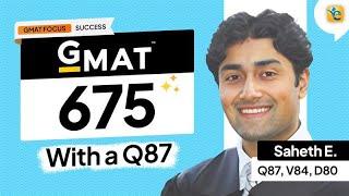 GMAT 675 | with 94%ile in Quant and 90%ile in Verbal