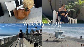 weekly vlog | cafe hopping, beach walk, run with me, etc.