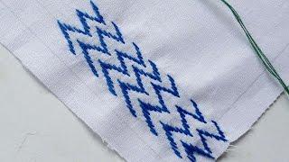 How To Make A ZigZag Nakshi Katha Stitch - DIY Crafts Tutorial - Guidecentral