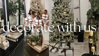 VLOG! Decorate with me & the kids for Christmas | Neutral decor