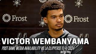 Victor Wembanyama's Postgame vs Los Angeles Clippers | 11.4.2024