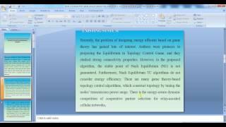 IEEE 2015 NS2 NON COOPERATIVE GAME BASED ENERGY WELFARE TOPOLOGY CONTROL FOR WIRELESS SENSOR NETWORK