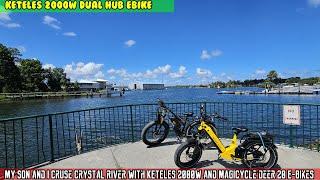 Biking around Crystal river on the Magicycle Deer and Keteles XF2000 Ebikes