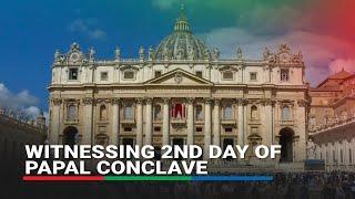 Catholic faithful arrive to witness second day of Papal conclave | ABS-CBN News
